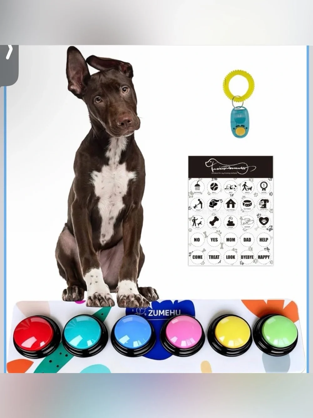 ZUMEHU-Dog Talking Buttons, 6 Colors Dog Buttons for Communication (NIB)